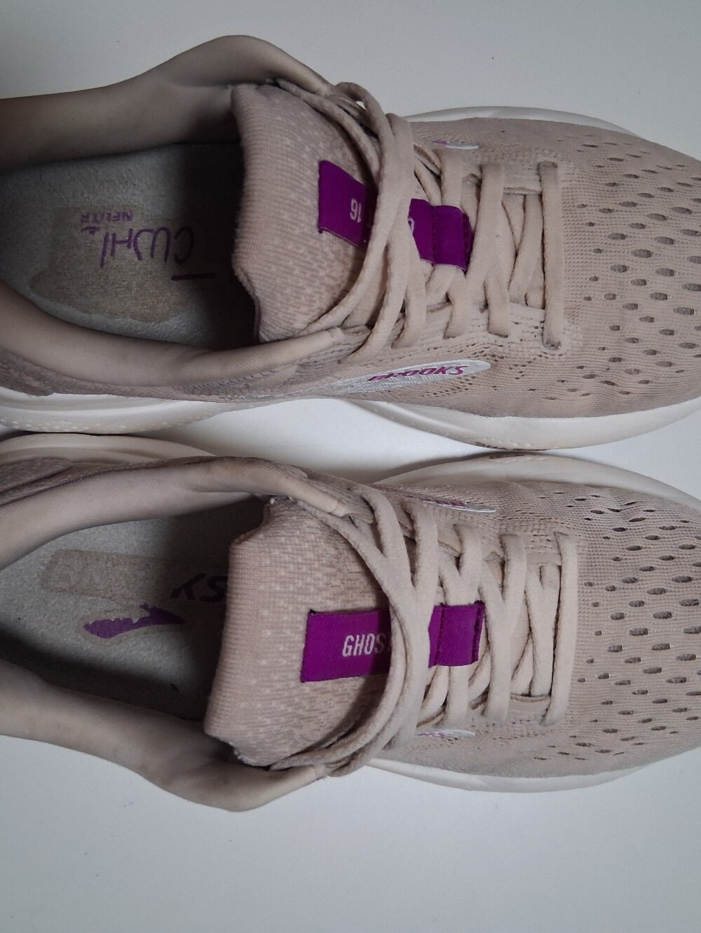 Brooks Ghost 16 Almond Peach/Coconut/Purple Women's Sneaker * Size: 7.5 - Picture 6 of 8